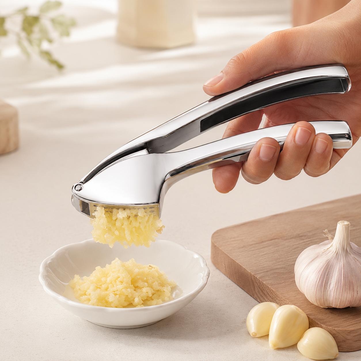 Stainless Steel Garlic Press