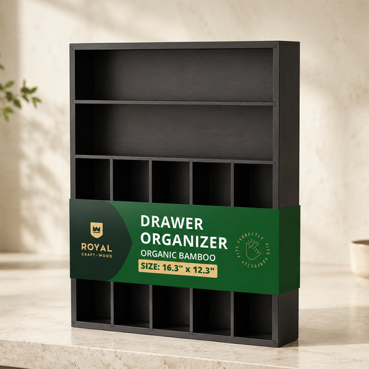 Basic Silverware Drawer Organizer, Black