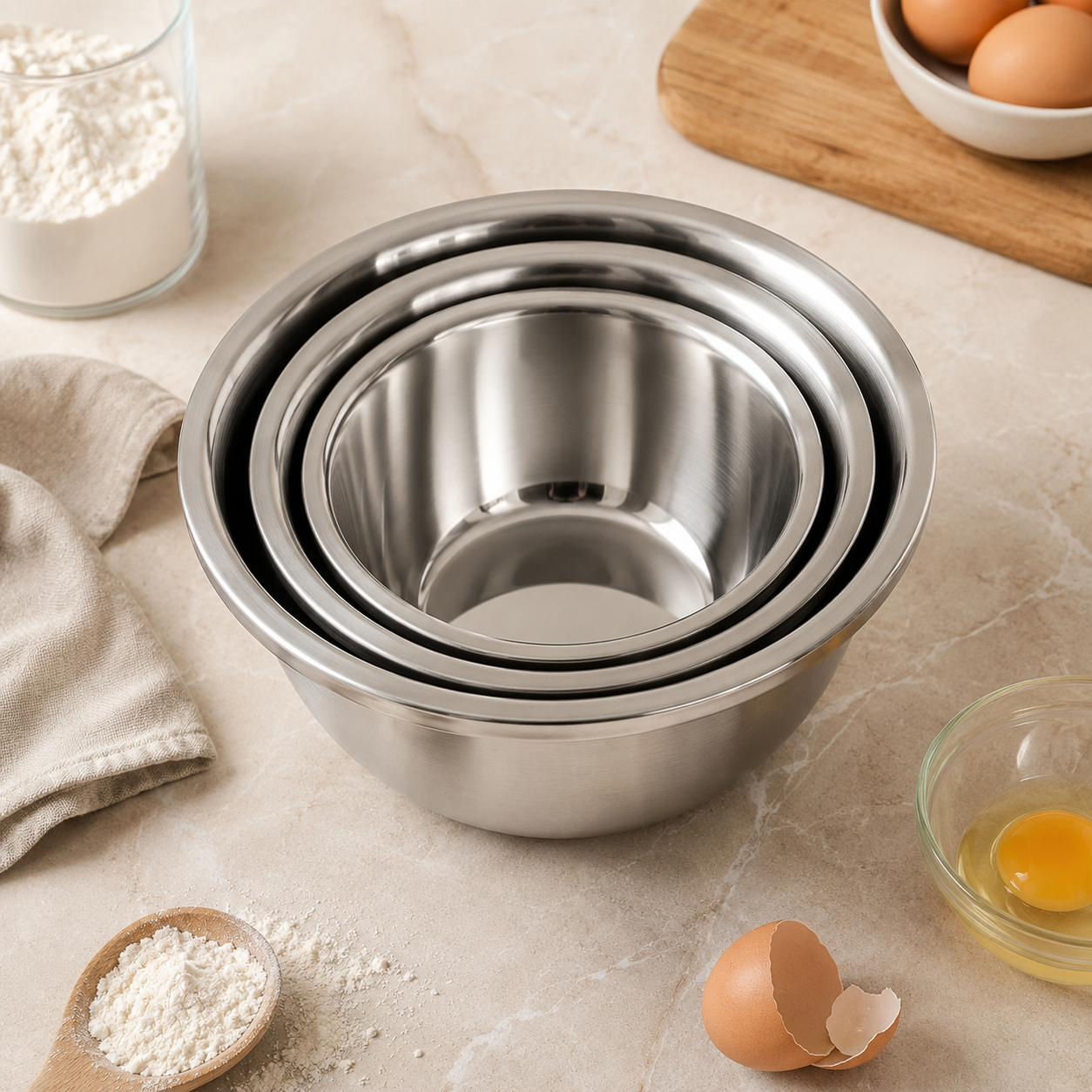 Stainless Steel Mixing Bowl 3 Piece Set