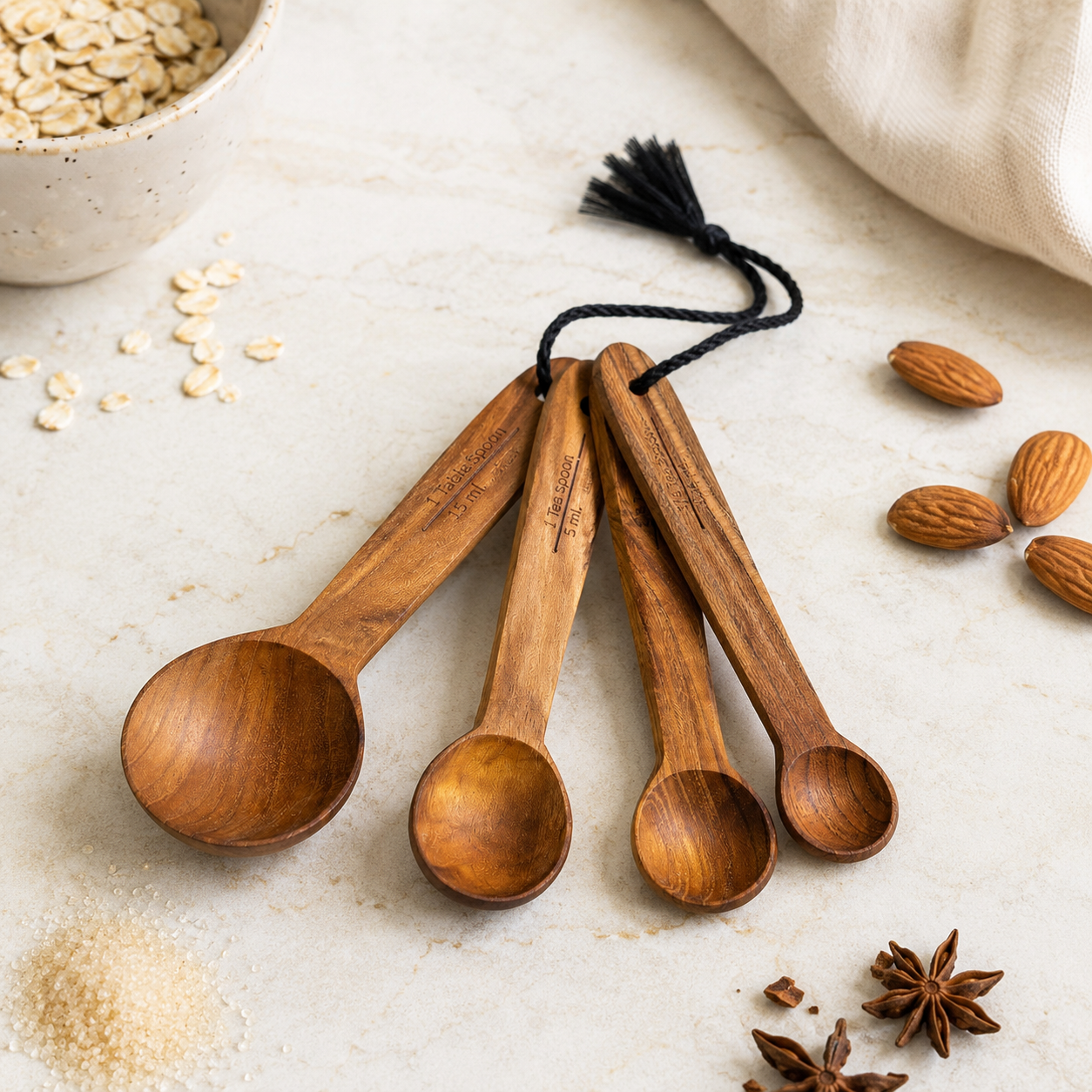 Reclaimed Teak Measuring Spoon Set