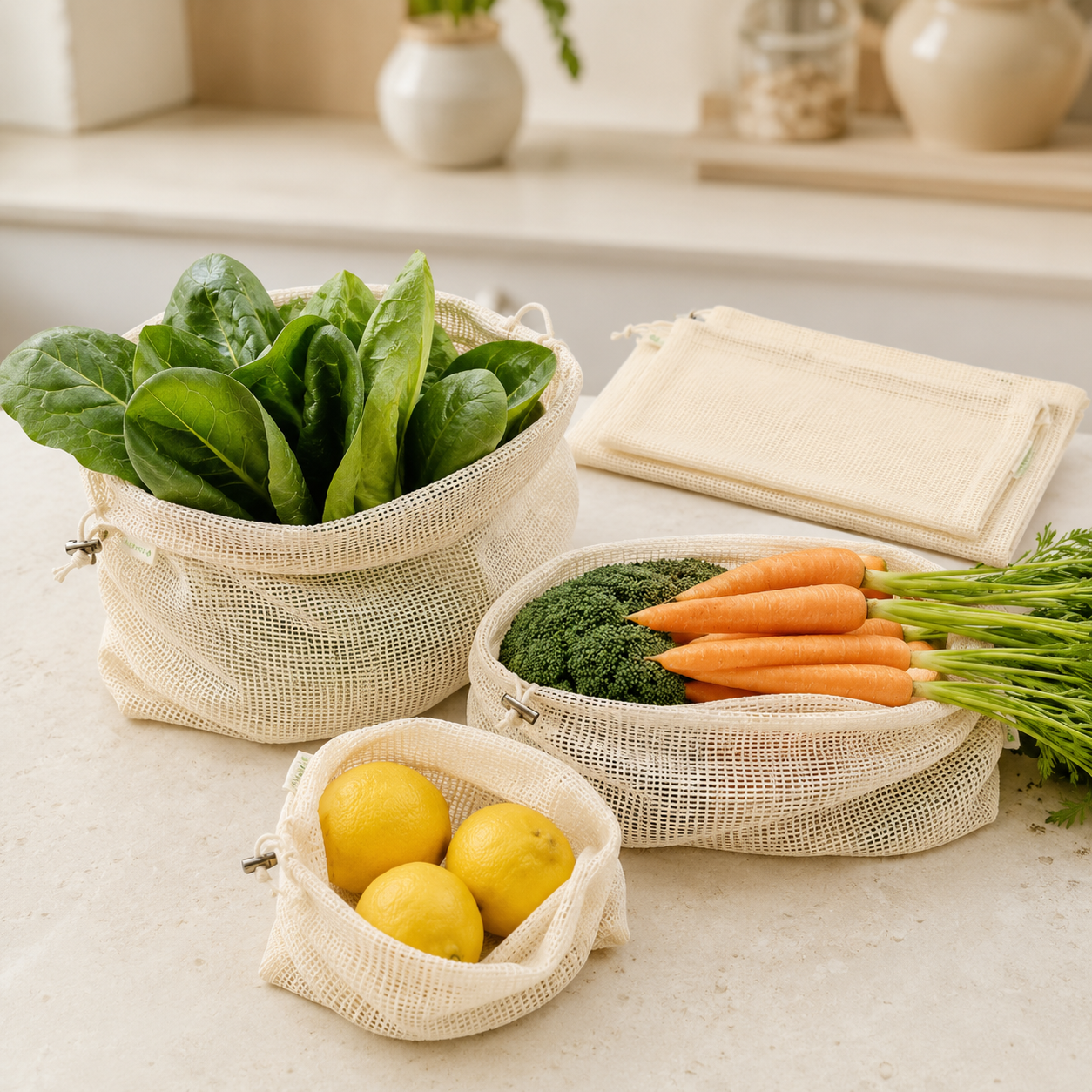 Organic Cotton Produce Bag Set