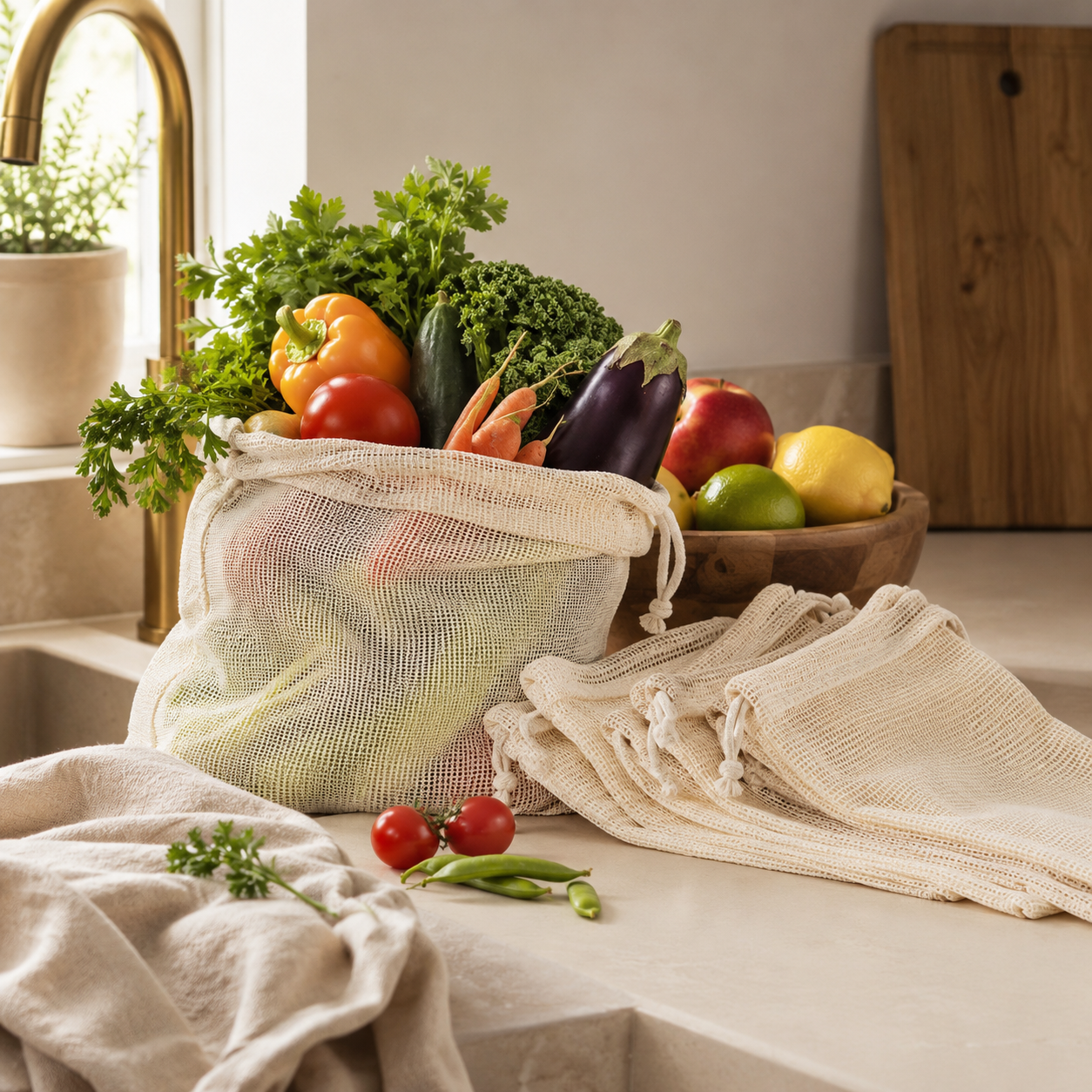 Reusable Mesh Produce Bag Set