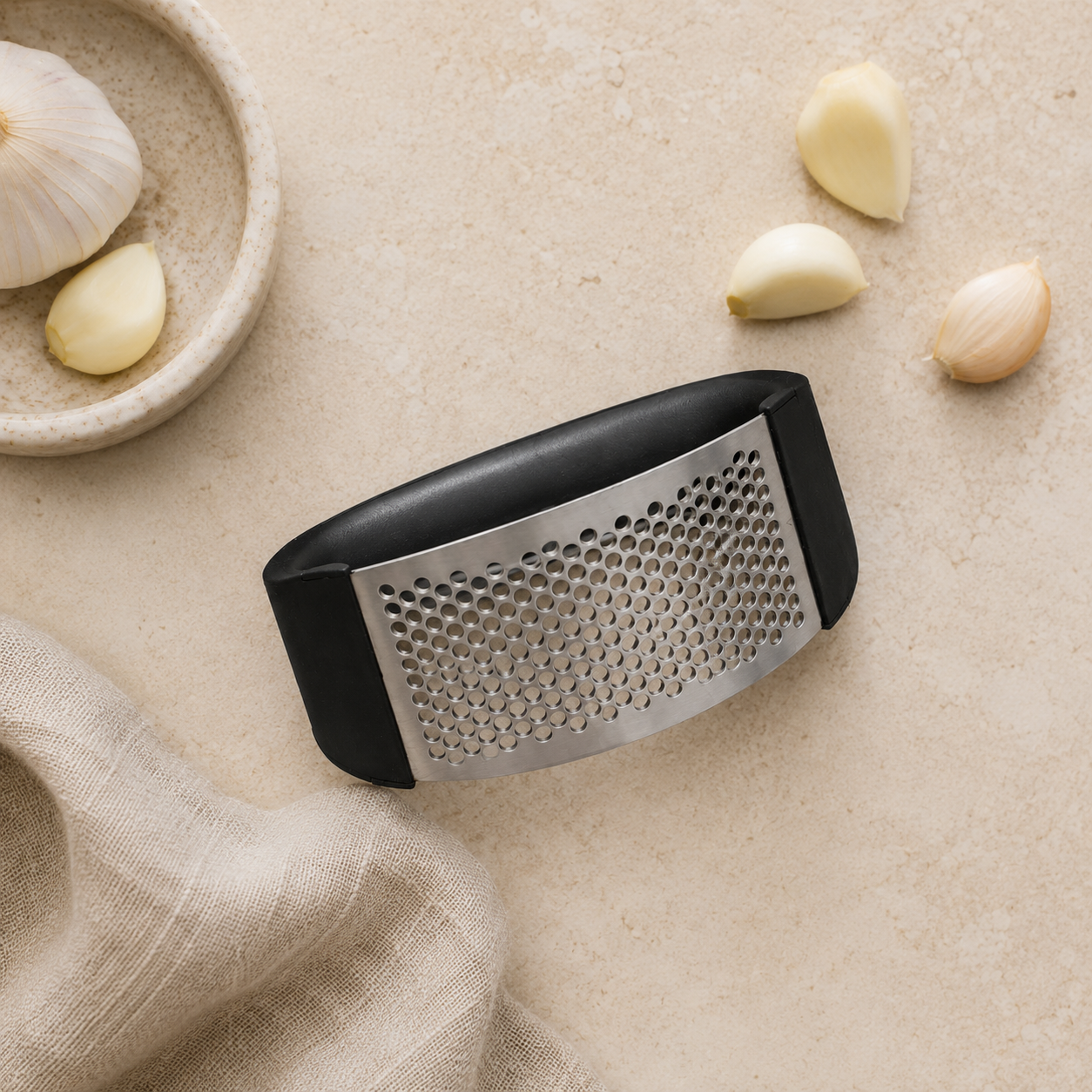 Stainless Steel Garlic Press