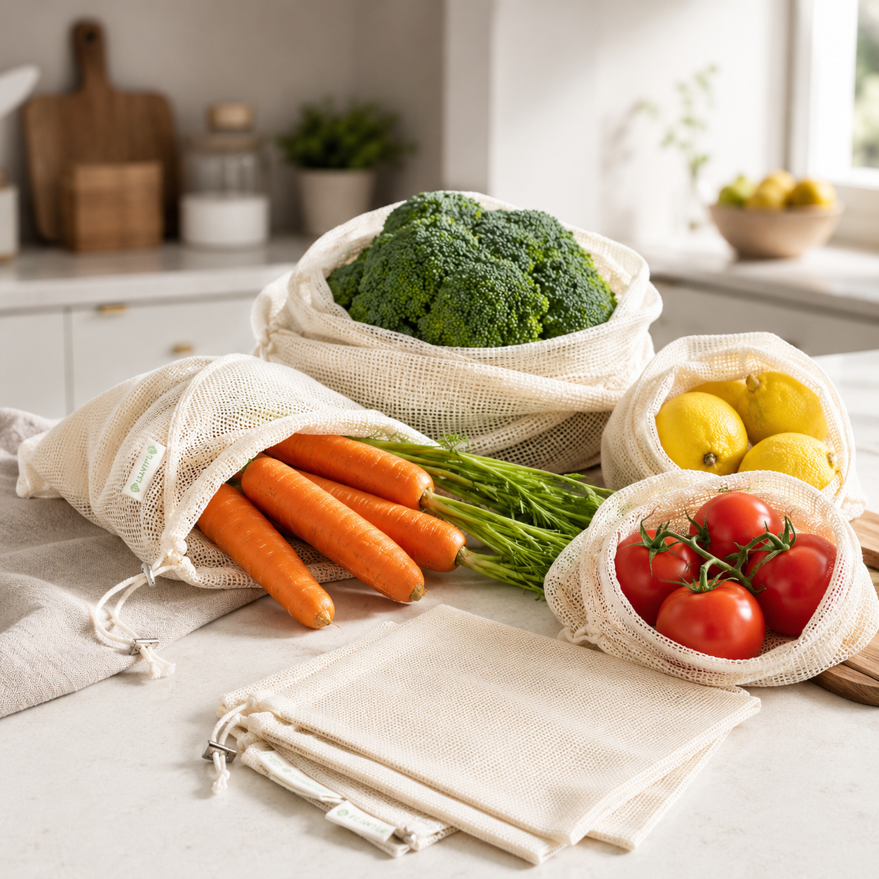 Organic Cotton Produce Bag Set