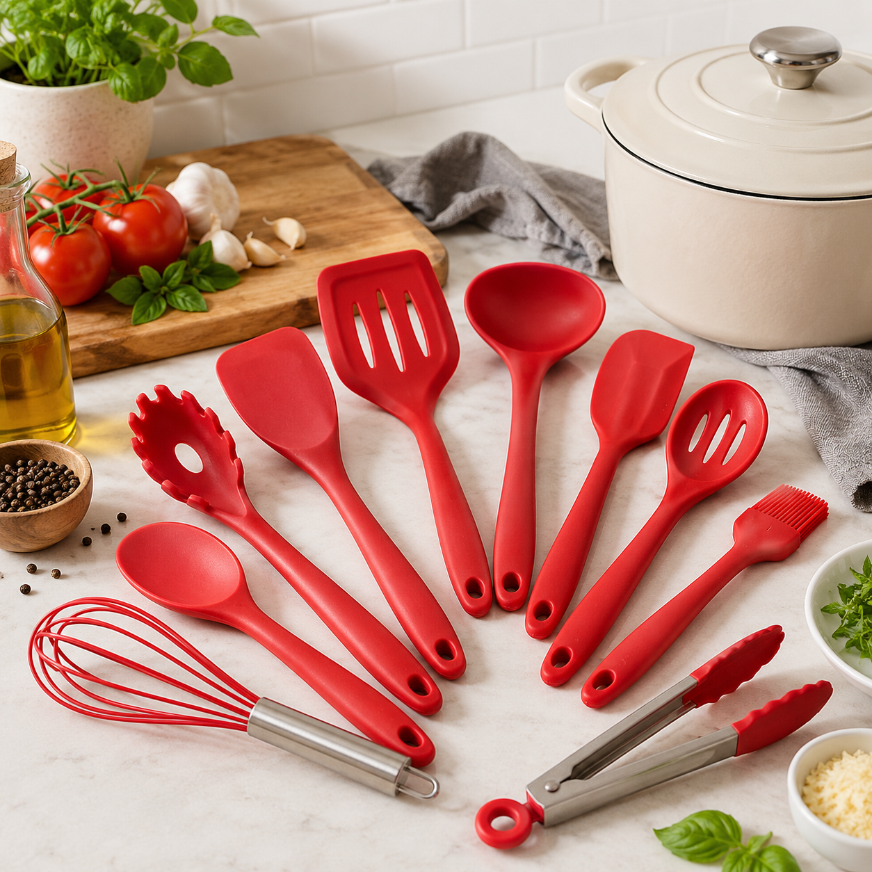 10-Piece Silicone Kitchen Utensil Set